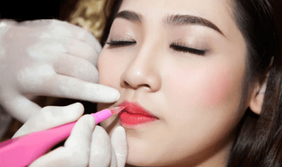 Căn chỉnh tỉ lệ vùng môi cần phun